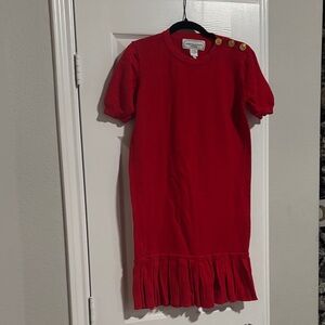 Adrienne Vittadini Red Dress with Gold Accents